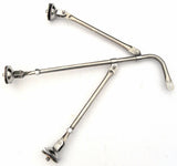 Tripod Legged Fender Mount Mirror 8" Center Mount Chrome Body GG#33322 Each