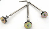 Tripod Legged Fender Mount Mirror 8" Center Mount Chrome Body GG#33322 Each