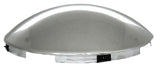 Front Hub Cap 4 Notch for Steel Wheel Dome Chrome 7/16" Lip GG#10513--Pair