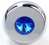 Universal Dash Deluxe Knob for 1/4” Shaft Blue Jewel Chrome Set Screw UP#23583