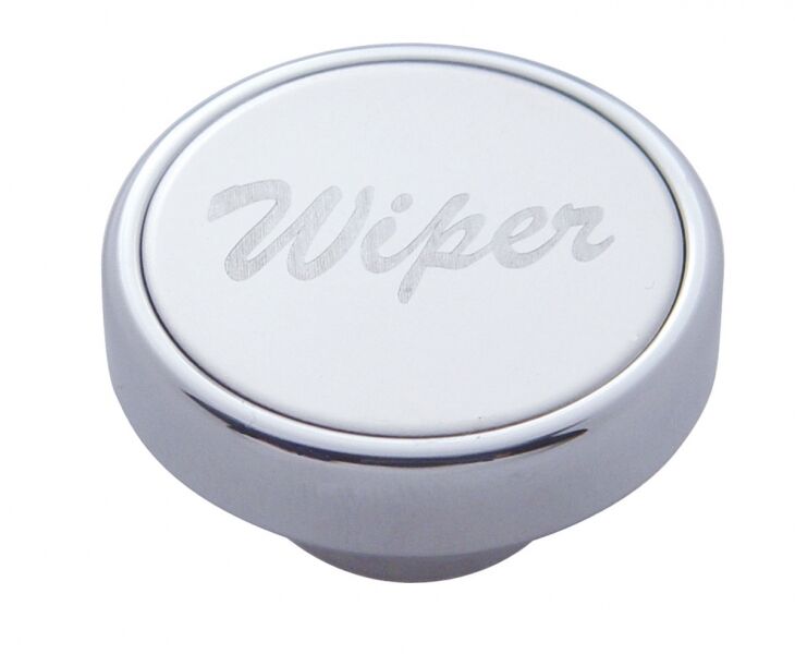 Wiper Control Dash Knob Stainless Steel 1” Sticker for 1/4 Shaft Chrome UP#23534