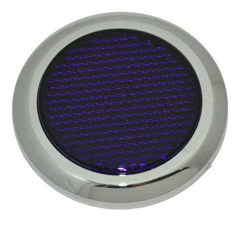 Round Reflectors 2-1/8" O.D. Purple Acrylic Lens w/Bezel Stick-On GG#80833-Pair