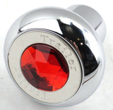Air Brake Valve Tractor Trailer Knob Set Screw-on Chrome Red Jewel GG#95875-925