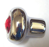 Air Brake Valve Tractor Trailer Knob Set Screw-on Chrome Red Jewel GG#95875-925