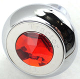 Air Brake Valve Tractor Trailer Knob Set Screw-on Chrome Red Jewel GG#95875-925