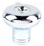 Universal Dash Deluxe Knob for 1/4” Shaft Clear Jewel Chrome Set Screw UP#23584