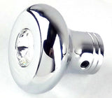 Universal Dash Deluxe Knob for 1/4” Shaft Clear Jewel Chrome Set Screw UP#23584