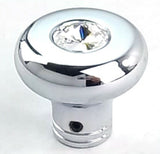 Universal Dash Deluxe Knob for 1/4” Shaft Clear Jewel Chrome Set Screw UP#23584