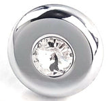 Universal Dash Deluxe Knob for 1/4” Shaft Clear Jewel Chrome Set Screw UP#23584