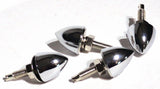 license plate bolts(4) bullet chrome metal for Peterbilt Kenworth Freightliner