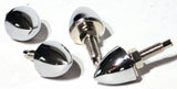 license plate bolts(4) bullet chrome metal for Peterbilt Kenworth Freightliner