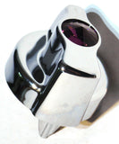 A/C heater control knob purple jewel chrome plastic for Peterbilt 1995-2005