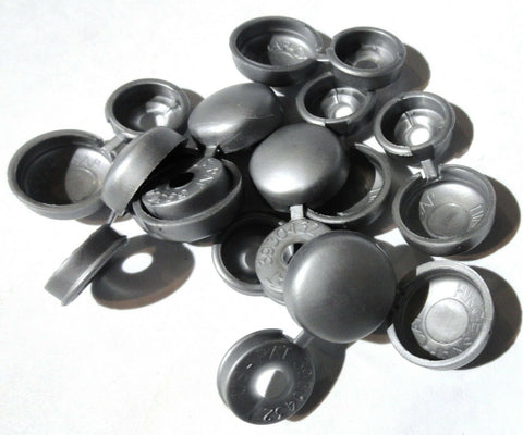 screw head cover sets(10) silver grey hinged for #6 #8 #10 M3 M4 M5 flat back