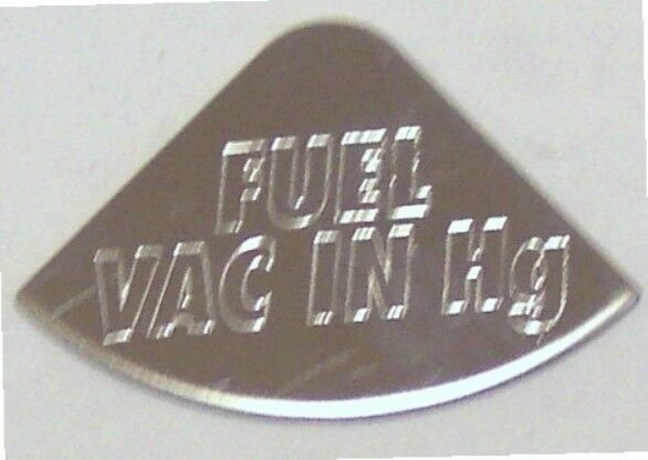 GG Gauge Emblem for Freightliner Fuel Vac in Hg Stainless Steel #68785