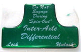 Switch guard inter-axle differential green glossy for Freightliner Kenworth IHC