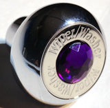 knob wiper washer purple jewel SS block letter for Freightliner Peterbilt KW