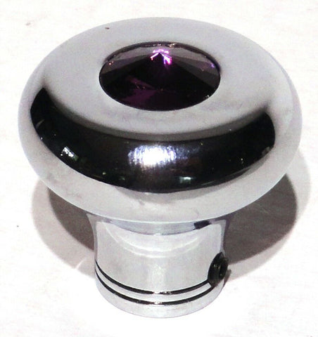 Universal Dash Deluxe Knob for 1/4” Shaft Purple Jewel Chrome Set Screw UP#23586