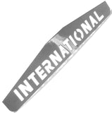 mudflap plates(2) 4x24" INTERNATIONAL chrome stud mount for International IHC