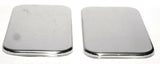 sleeper vent door covers(2) plain stainless for Freightliner Century Classic