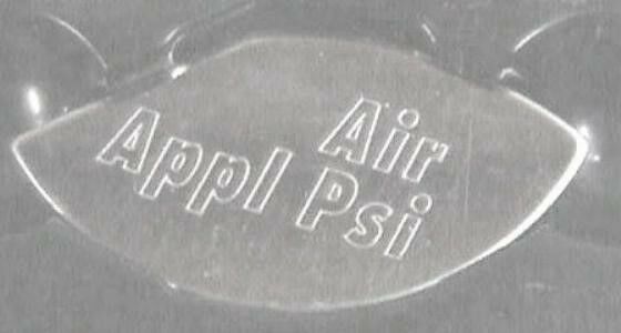 GG Gauge Emblem for Peterbilt Air Appl PSI Stainless Block Letters #68438
