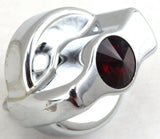 A/C heater control knob red jewel chrome plastic for Peterbilt 1995-2005