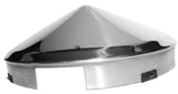 UP Front Hub Caps 4 Even Notches Cone Pointed Stainless Steel 1" Lip #20149 Pair