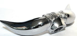 Hood Ornament Bull Horns Universal Fit Chrome 2 Stud 1-5/8" On Center UP#72005