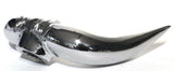 Hood Ornament Bull Horns Universal Fit Chrome 2 Stud 1-5/8" On Center UP#72005