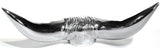 Hood Ornament Bull Horns Universal Fit Chrome 2 Stud 1-5/8" On Center UP#72005