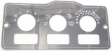 GG A/C Heater Control Plate HVAC for Peterbilt 3 Switch 3 Knob Stainless #68322