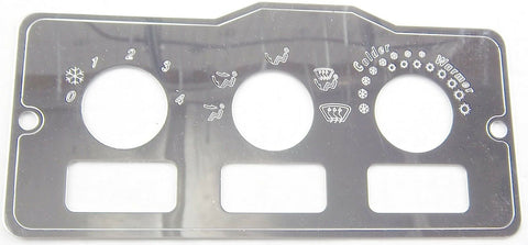 GG A/C Heater Control Plate HVAC for Peterbilt 3 Switch 3 Knob Stainless #68322