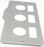 GG A/C Heater Control Plate HVAC for Peterbilt 3 Switch 3 Knob Stainless #68322