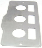 GG A/C Heater Control Plate HVAC for Peterbilt 3 Switch 3 Knob Stainless #68322