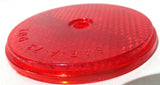 GG Reflectors Round Sealed with Center Screw Hole 2 3/8 Inch Red #80829 Pair