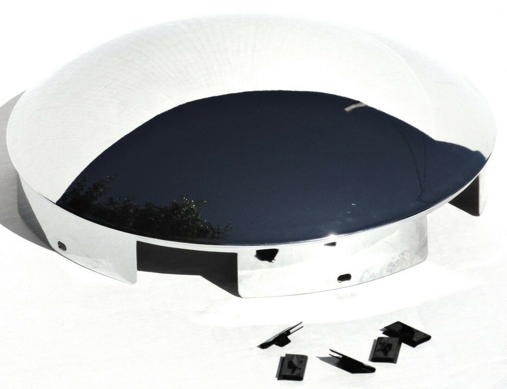 Front Hub Cap 5 Even Notches for Aluminum Wheel Dome Chrome 1" Lip UP#10119 Each