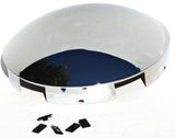 Front Hub Cap 5 Even Notches for Aluminum Wheel Dome Chrome 1" Lip UP#10119 Each