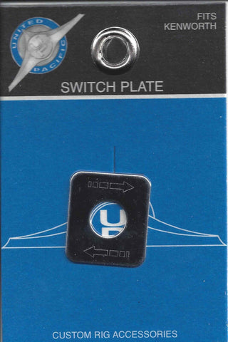 Switch Plate for Kenworth Top-Arrow Right, Bottom-Arrow Left Stainless UP#48213
