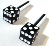 Door Lock Knobs Black Dice Screw on Inside Threaded 10-32 Plastic UP#70042