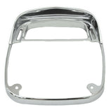 Light bezels(2) universal stop tail & turn light chrome plastic visor Peterbilt