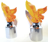 Eagle Bumper Guide Tops for 1" I.D. Pipe Amber Plastic 4-1/8" Wide GG#94132 Pair