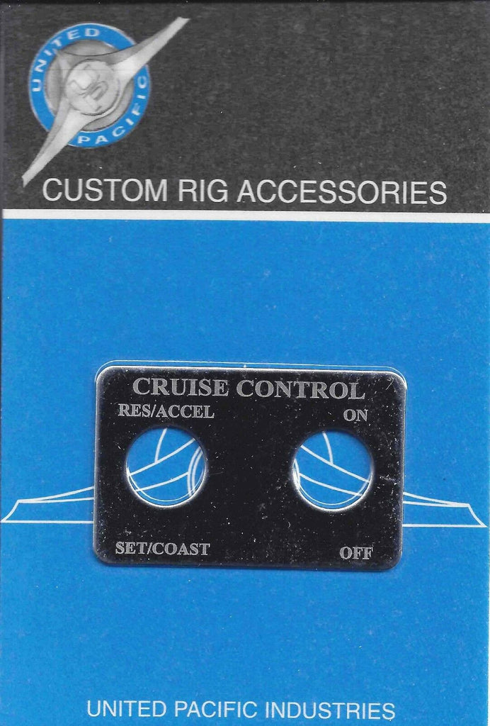 Switch Plate for Freightliner Cruise Control 2 Hole Stainless Etched UP#48060