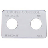 Switch Plate for Freightliner Cruise Control 2 Hole Stainless Etched UP#48060