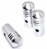 toggle switch extensions(3) mini cone pointed chrome aluminum for Peterbilt