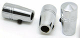 toggle switch extension(3) mini pointed cone 1" chrome aluminum for Peterbilt