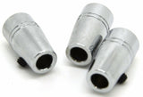 toggle switch extension(3) mini pointed cone 1" chrome aluminum for Peterbilt