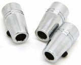 toggle switch extension(3) mini pointed cone 1" chrome aluminum for Peterbilt