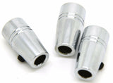toggle switch extension(3) mini pointed cone 1" chrome aluminum for Peterbilt
