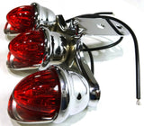 Auxiliary Incandescent Triple Mini Light w/Visor Red Lens 3 Bulb GG#82785 Each
