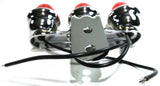 Auxiliary Incandescent Triple Mini Light w/Visor Red Lens 3 Bulb GG#82785 Each