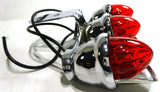 Auxiliary Incandescent Triple Mini Light w/Visor Red Lens 3 Bulb GG#82785 Each